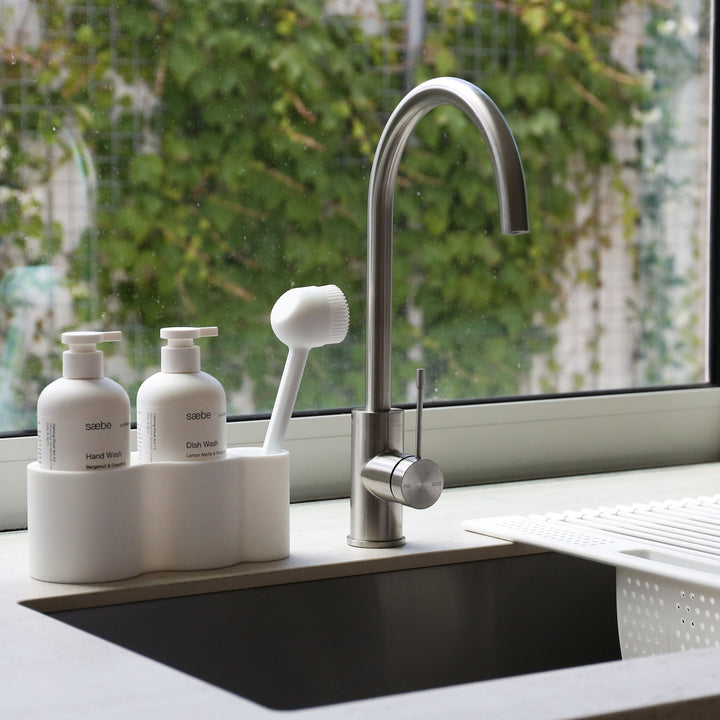 DESIGNSTUFF VANA Sink Caddy, Silicone, White