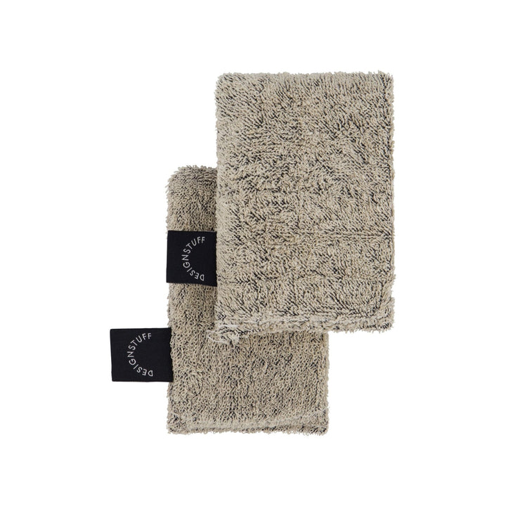 DESIGNSTUFF ETTA Hemp Marle Sponge, Black (Set of 2)