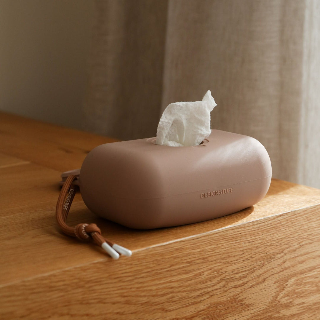 DESIGNSTUFF CUBI Wet Wipes Cover, Clay