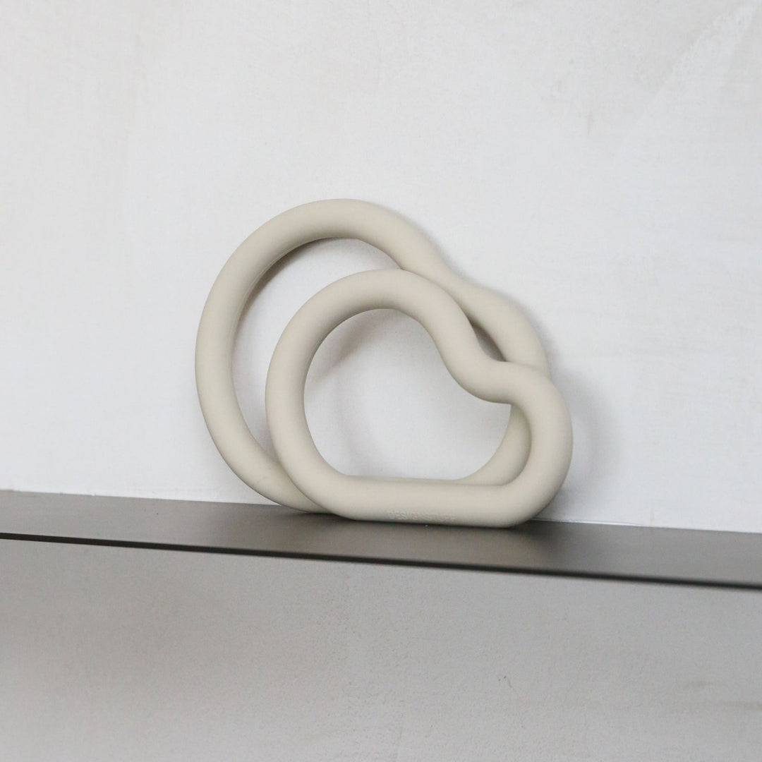 DESIGNSTUFF RUND Curve Silicone Trivet L, Sand