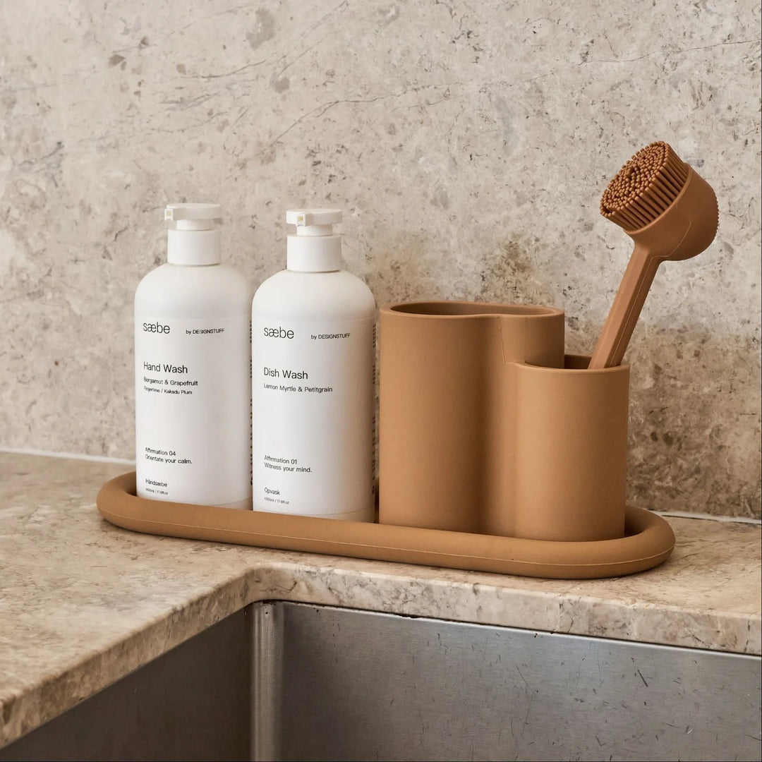 DESIGNSTUFF RUND Bubble Tray, 35cm, Camel