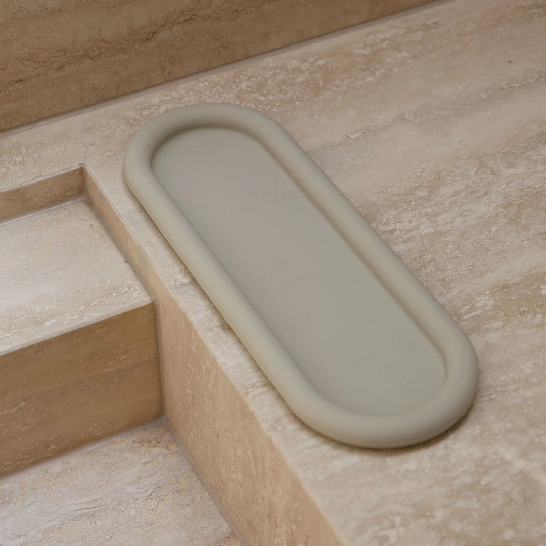 DESIGNSTUFF RUND Bubble Silicone Tray, 35cm, Sand