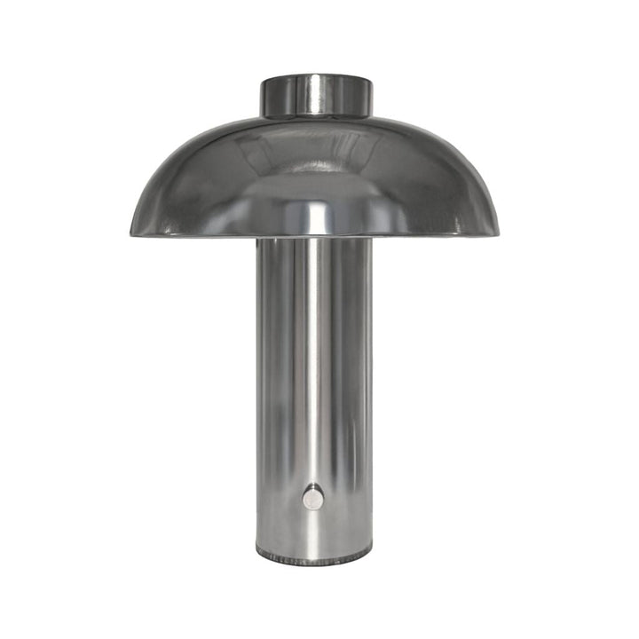 DESIGNSTUFF LUME Elio Pillar Portable Lamp, Chrome/Chrome