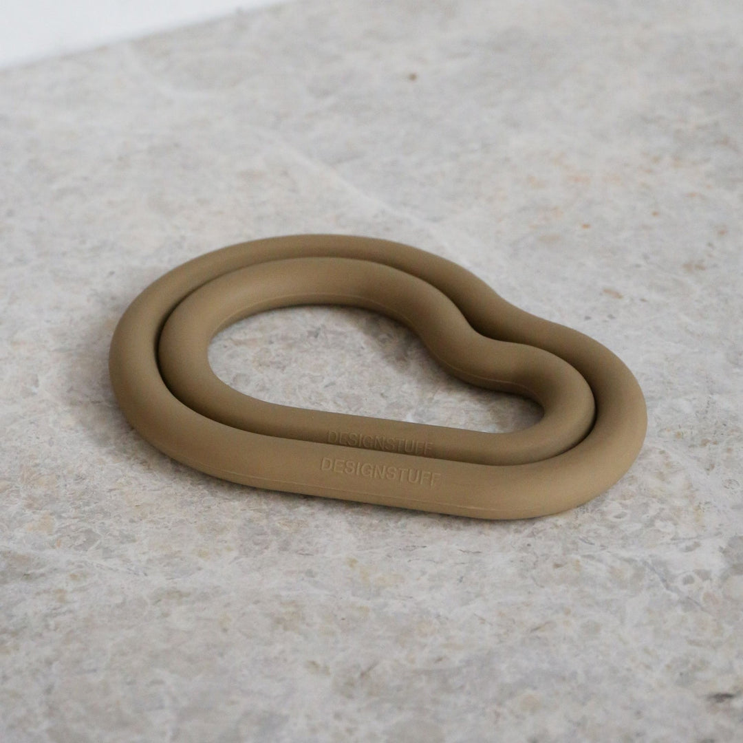 DESIGNSTUFF RUND Curve Silicone Trivet L, Fern