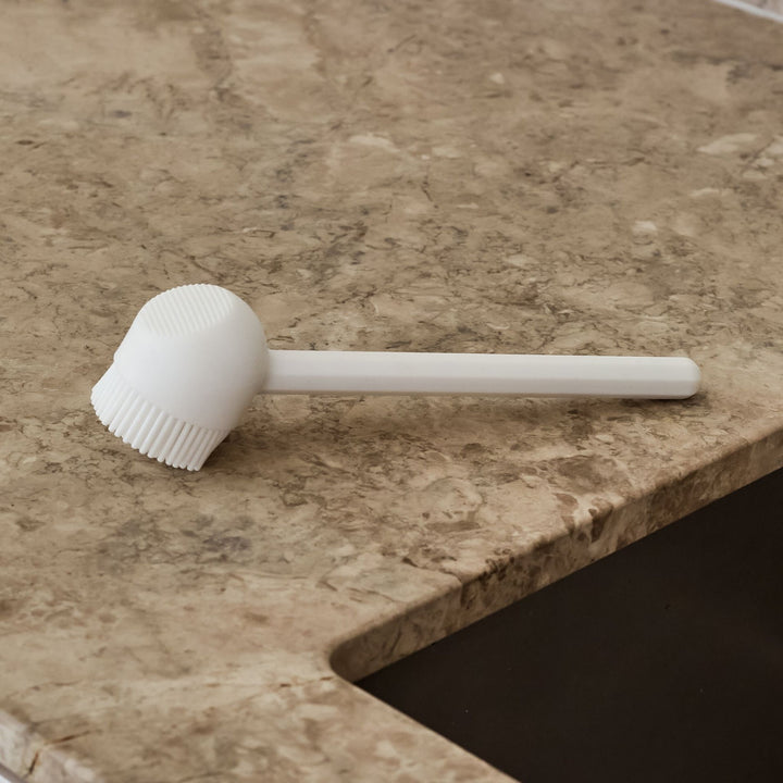 DESIGNSTUFF VANA Dish Brush, Silicone, White