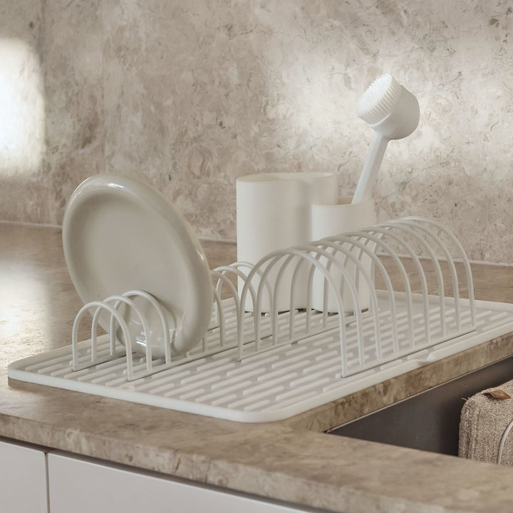 DESIGNSTUFF VANA Afwasborstel, Silicoon, Wit