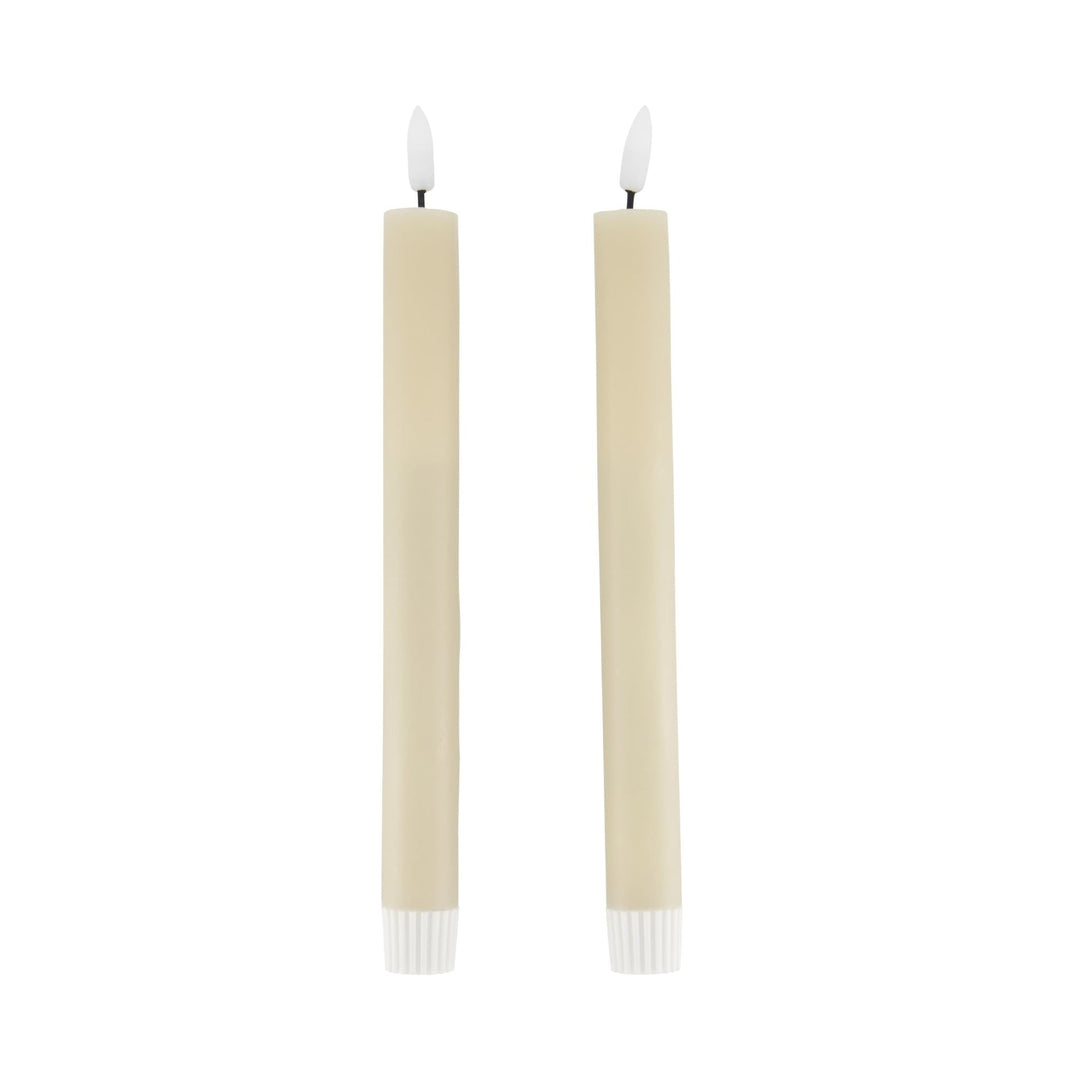 DESIGNSTUFF VIAH LED Candle, Sand (Set of 2)