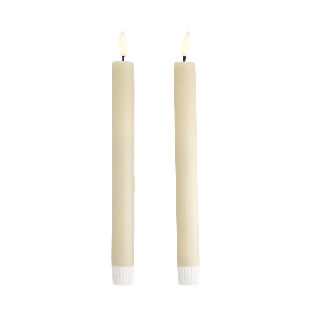 DESIGNSTUFF VIAH LED Candle, Sand (Set of 2)