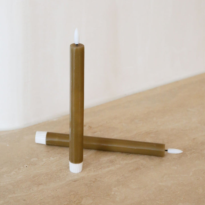 DESIGNSTUFF VIAH LED Candle, Fern (Set of 2)