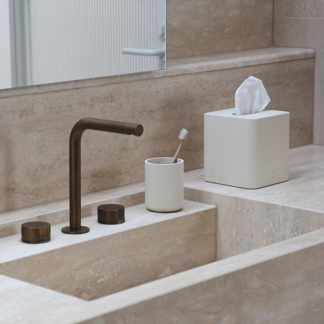 DESIGNSTUFF ARC Tumbler/Toothbrush Holder, Sand