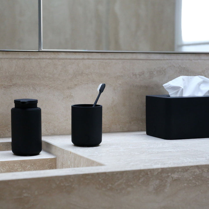 DESIGNSTUFF ARC Rectangle Tissue Box, Black