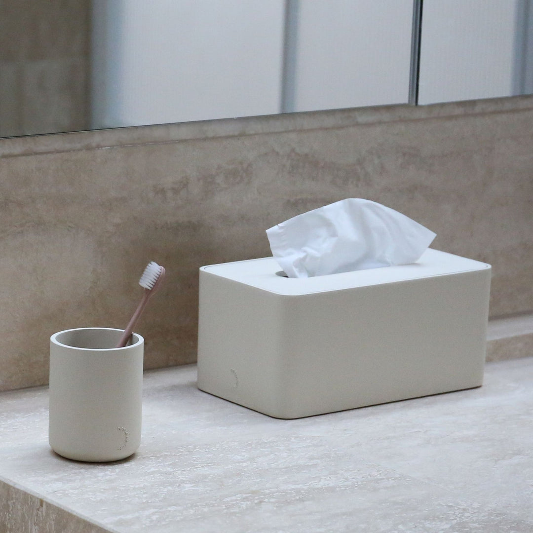 DESIGNSTUFF ARC Rectangle Tissue Box, Sand