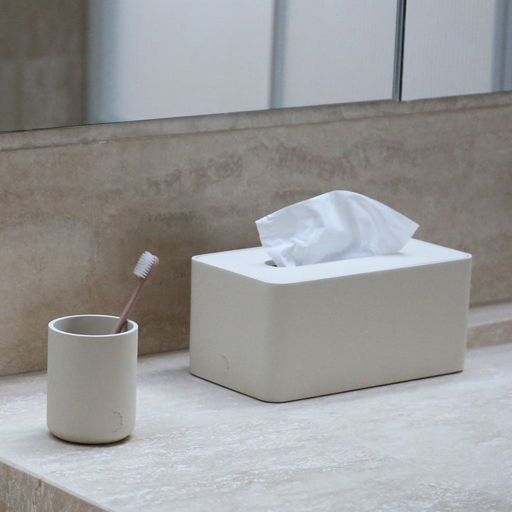 DESIGNSTUFF ARC Rectangle Tissue Box, Sand