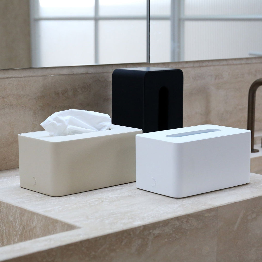 DESIGNSTUFF ARC Rectangle Tissue Box, Sand