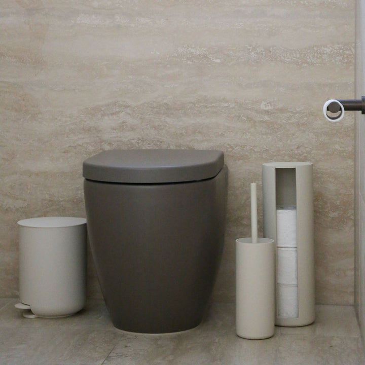 DESIGNSTUFF ARC Toilet Paper Storage Holder, Sand