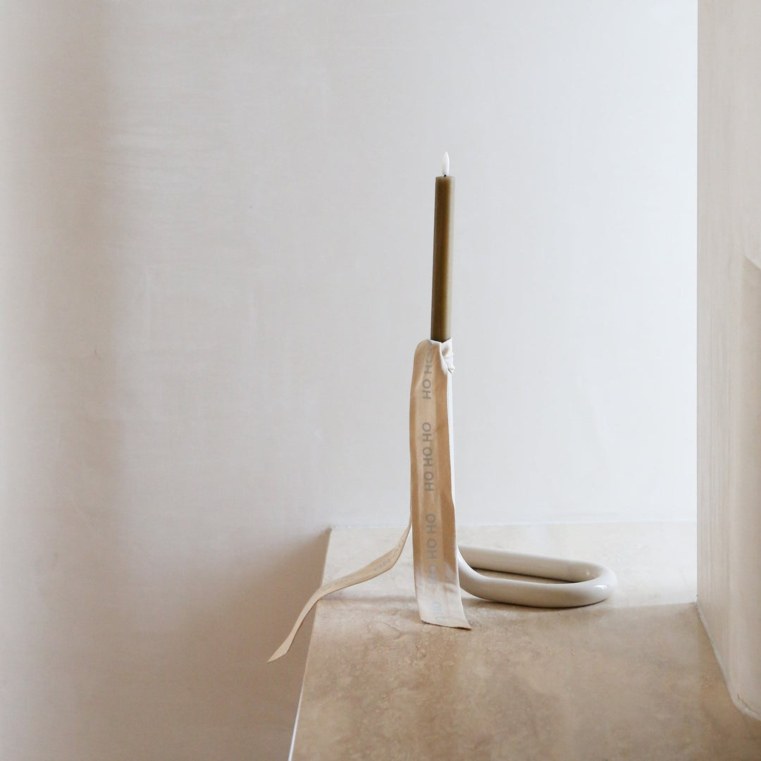 DESIGNSTUFF VIAH Candle Holder, Sand