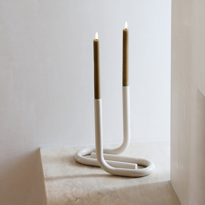 DESIGNSTUFF VIAH Candle Holder, Sand
