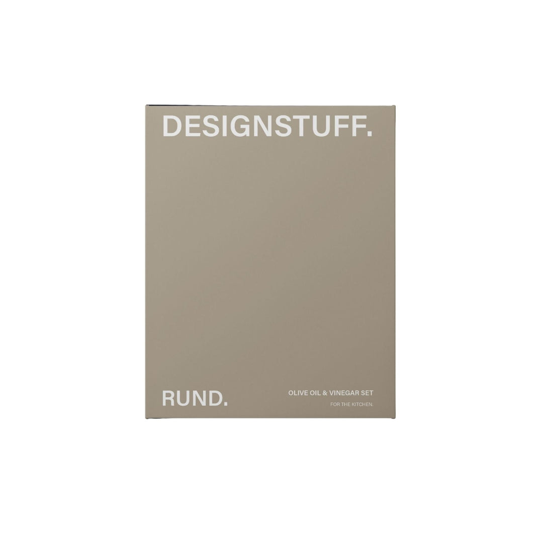 DESIGNSTUFF RUND Oil &amp; Vinegar Bottle Gift Set, 700 ml, Fern