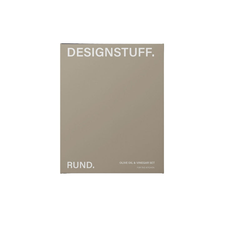 DESIGNSTUFF RUND Oil &amp; Vinegar Bottle Gift Set, 700 ml, Fern