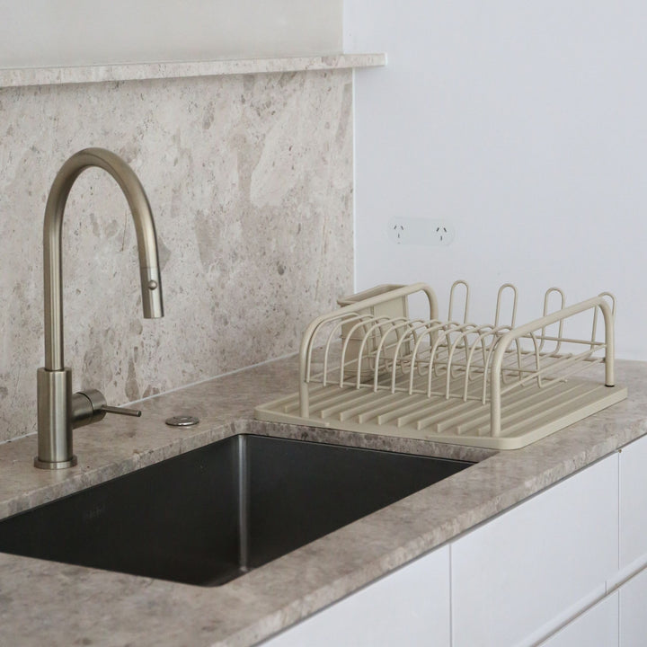 COMING SOON │ DESIGNSTUFF DRIP Curve Dish Rack, Sand