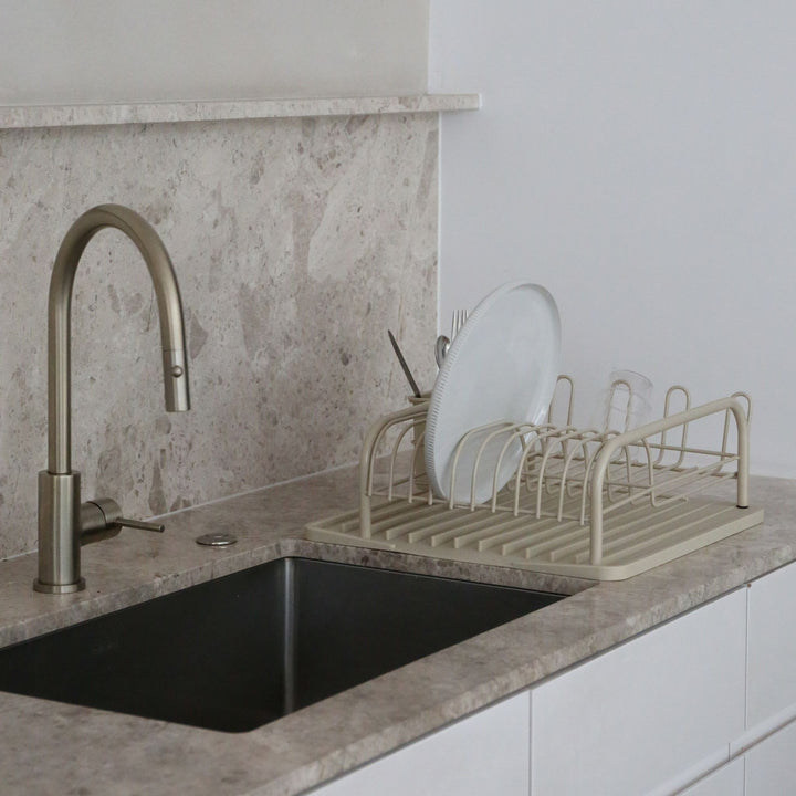 COMING SOON │ DESIGNSTUFF DRIP Curve Dish Rack, Sand