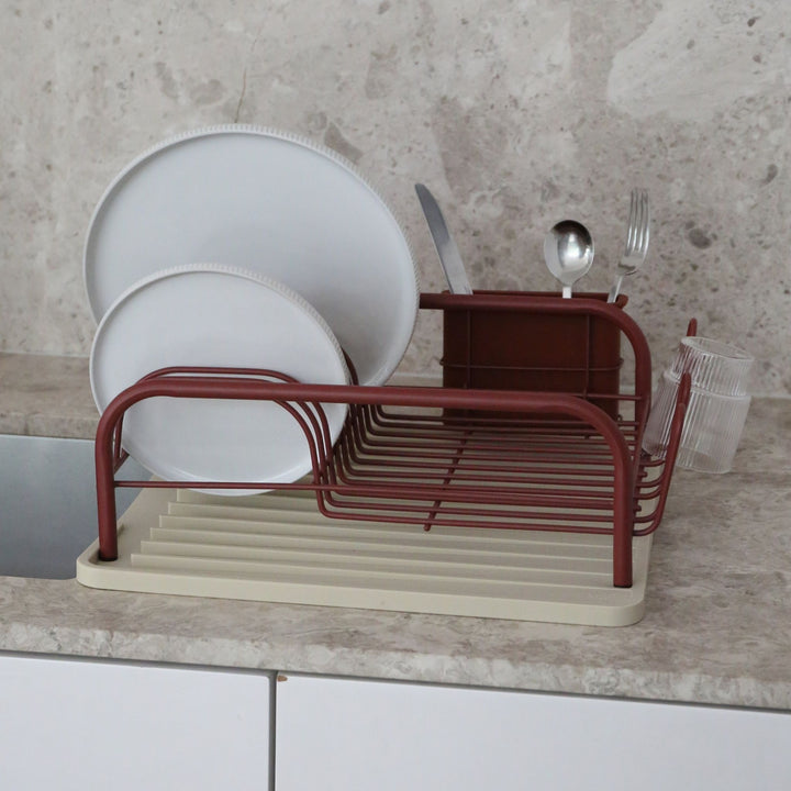 COMING SOON │ DESIGNSTUFF DRIP Curve Dish Rack, Brick