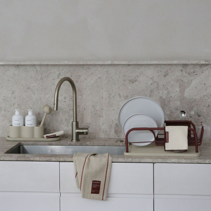 COMING SOON │ DESIGNSTUFF DRIP Curve Dish Rack, Brick