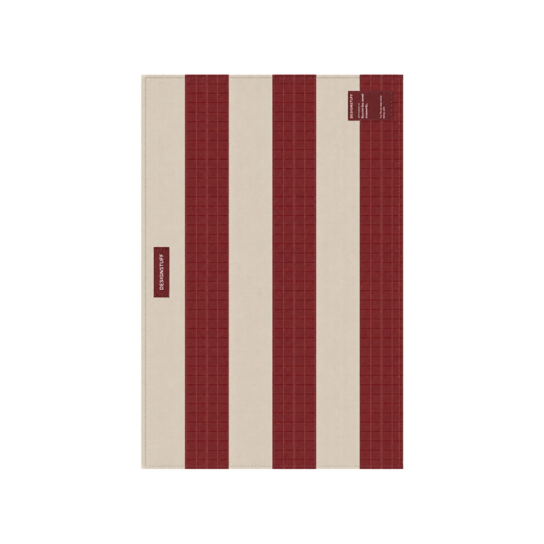 DESIGNSTUFF ETTA Mull Geschirrtuch Block, Burgundy/Sand