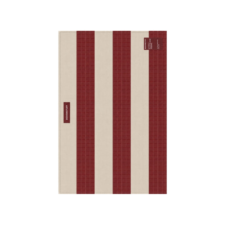 DESIGNSTUFF ETTA Mull Geschirrtuch Block, Burgundy/Sand
