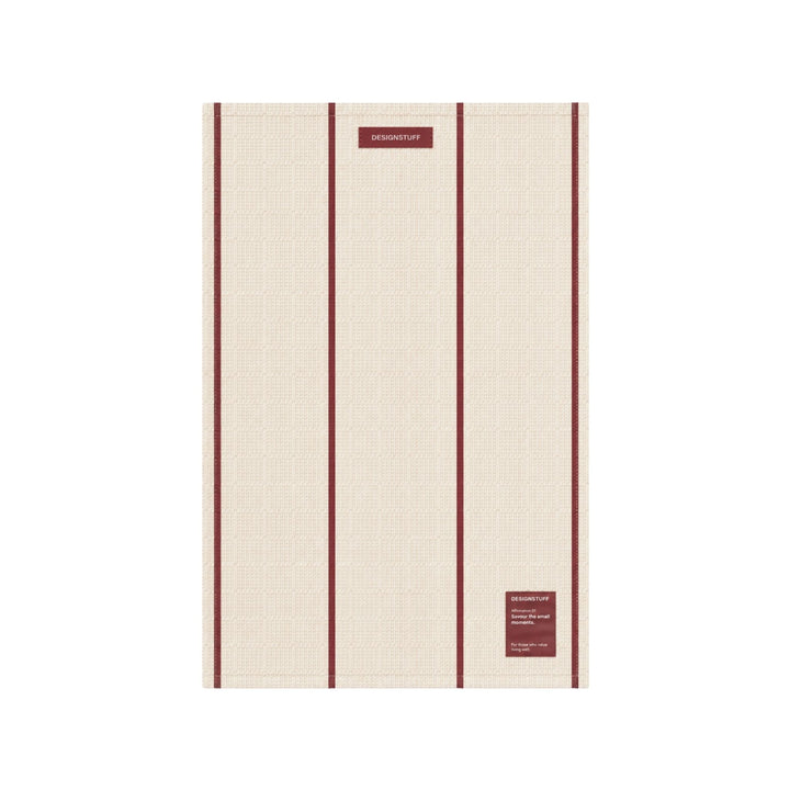 DESIGNSTUFF ETTA Mull Geschirrtuch Leinen, Ziegel/Sand