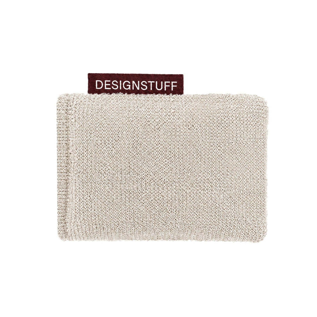 DESIGNSTUFF ETTA Hanf Gesprenkelt Schwamm, Creme/Ziegel (2er-Set)