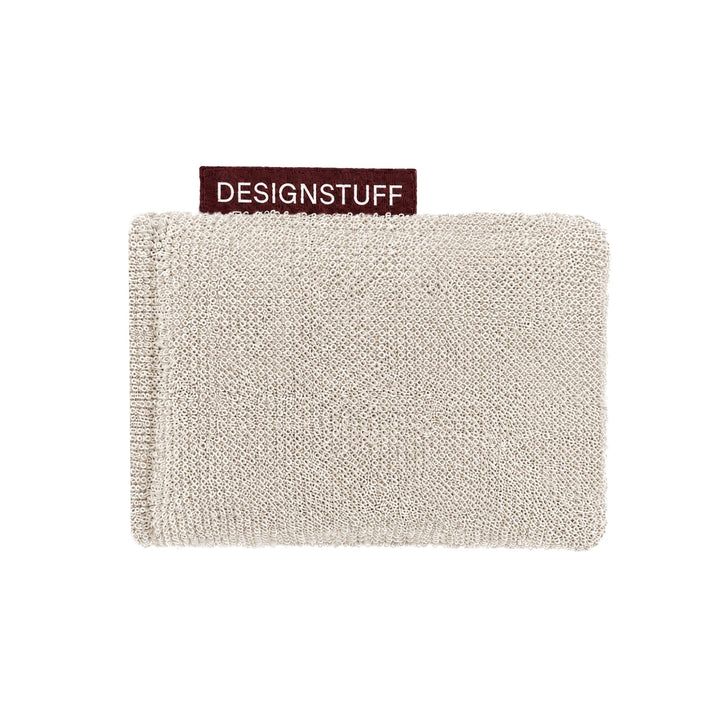 DESIGNSTUFF ETTA Hanf Gesprenkelt Schwamm, Creme/Ziegel (2er-Set)