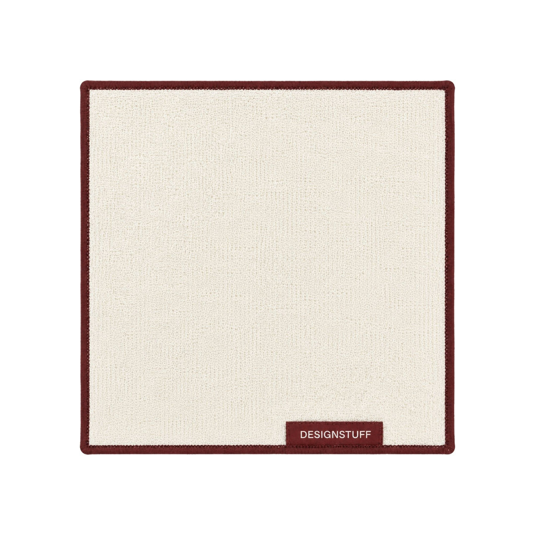DESIGNSTUFF ETTA Hanf und Bambus-Geschirrtuch, Creme/Ziegel (2er-Set)