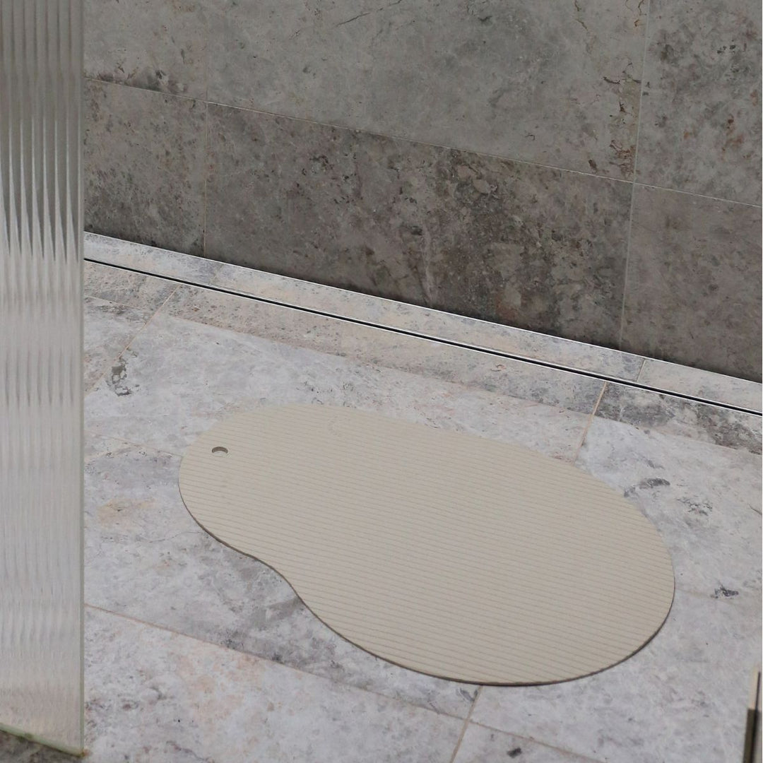 DESIGNSTUFF CURV Silicone Bath Mat, Sand