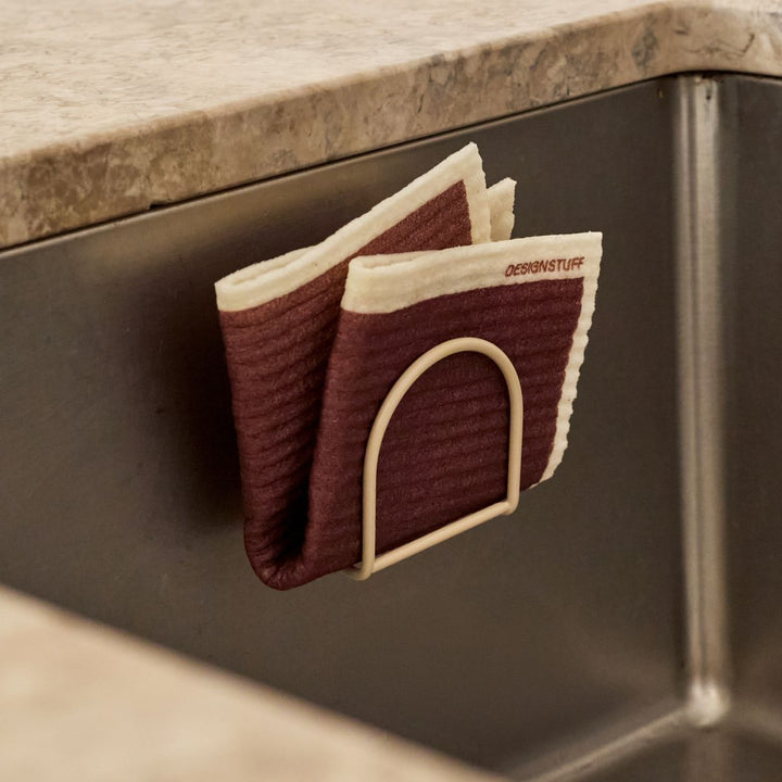 DESIGNSTUFF DRIP Sink Sponge Holder, Sand
