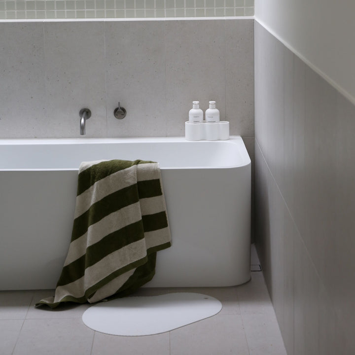 DESIGNSTUFF CURV Shower Caddy, Silicone/Adhesive, White