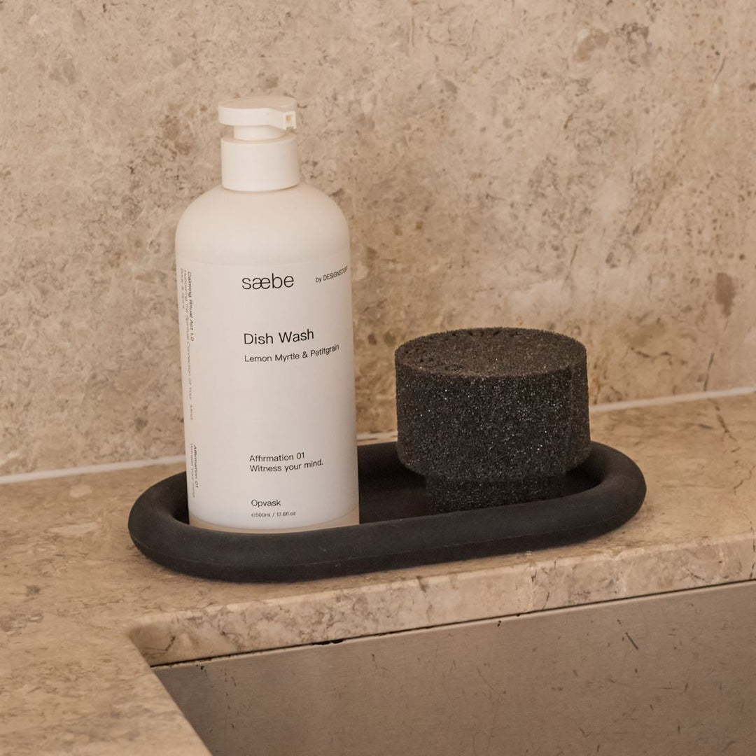 DESIGNSTUFF ETTA Round Silicone Sponge, Black