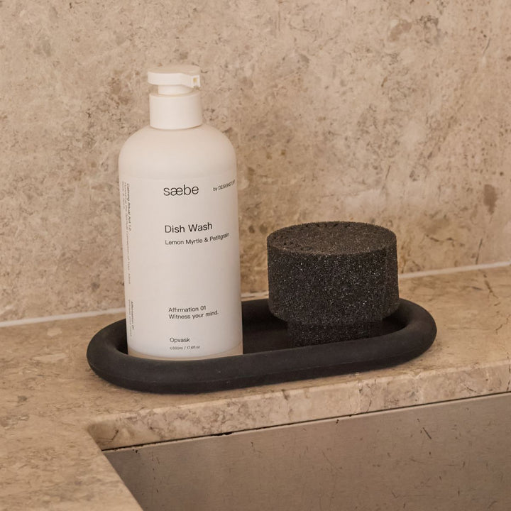 DESIGNSTUFF ETTA Round Silicone Sponge, Black