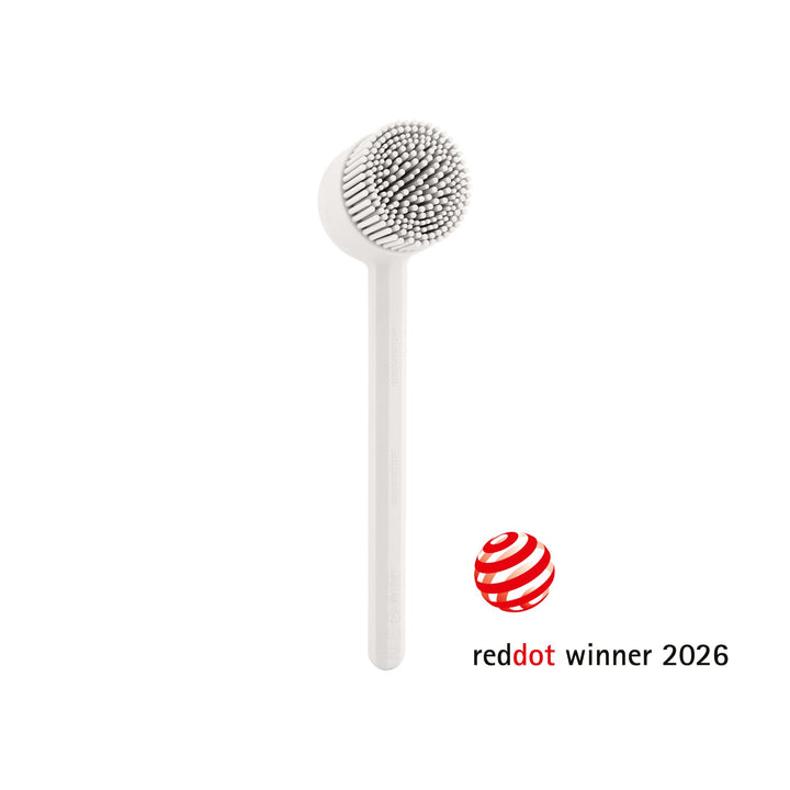 DESIGNSTUFF VANA Dish Brush, Silicone, White